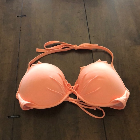 neon orange push up bikini